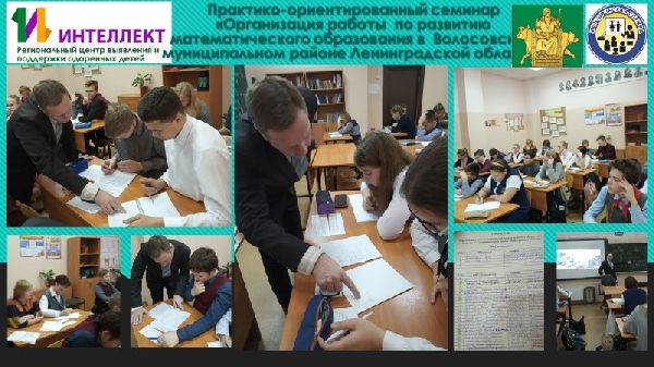 Выездной семинар по математике в Волосовском районе Ленинградской области.